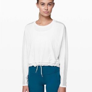 Lululemon Athletica Reach For The Run White Long Sleeve Top 8